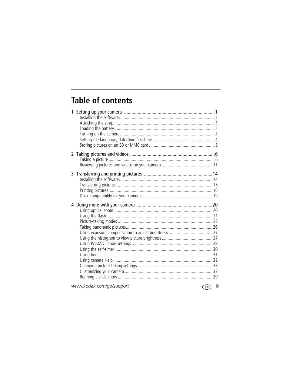 Kodak C875 User Manual | Page 5 / 84