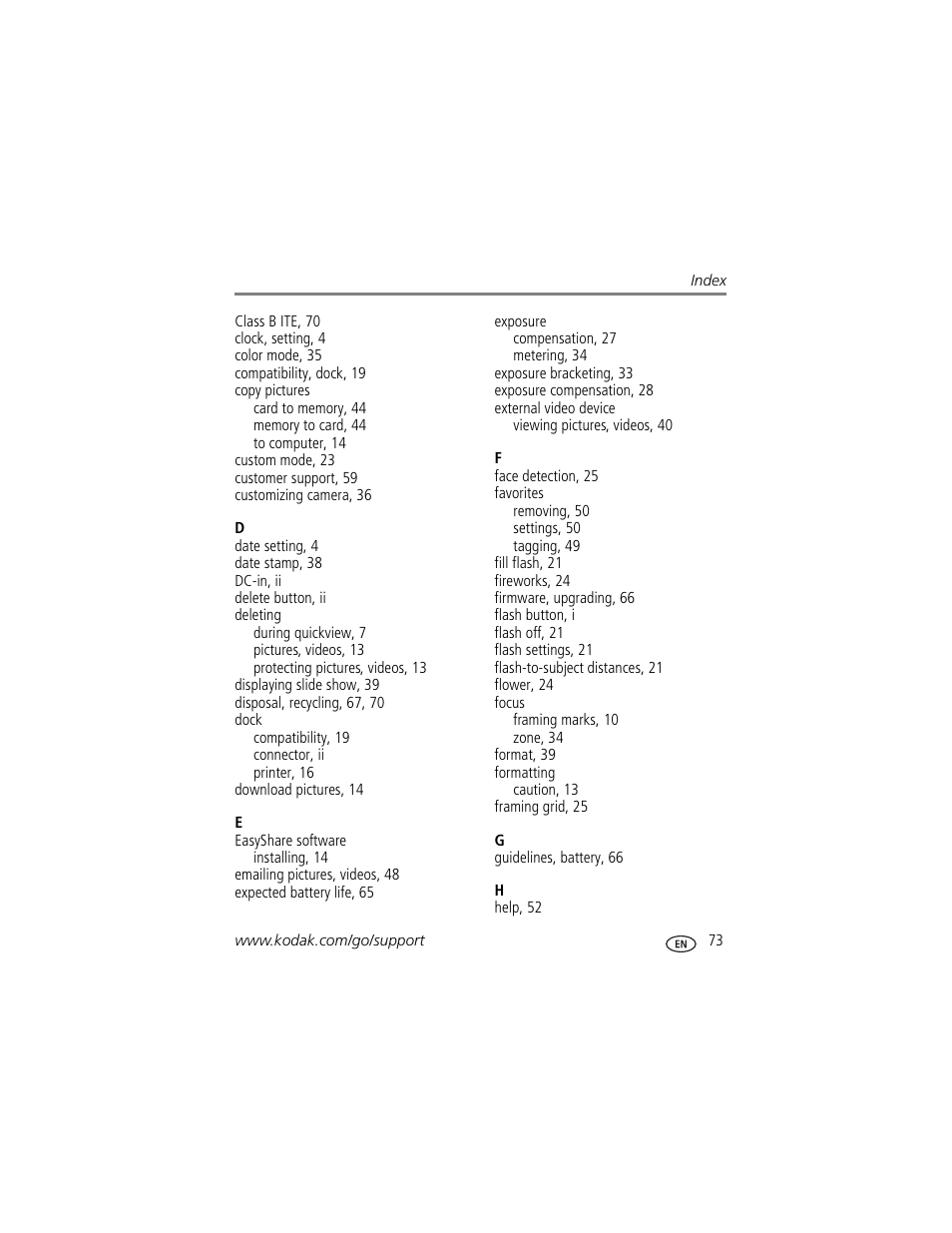 Kodak C875 User Manual | Page 79 / 84