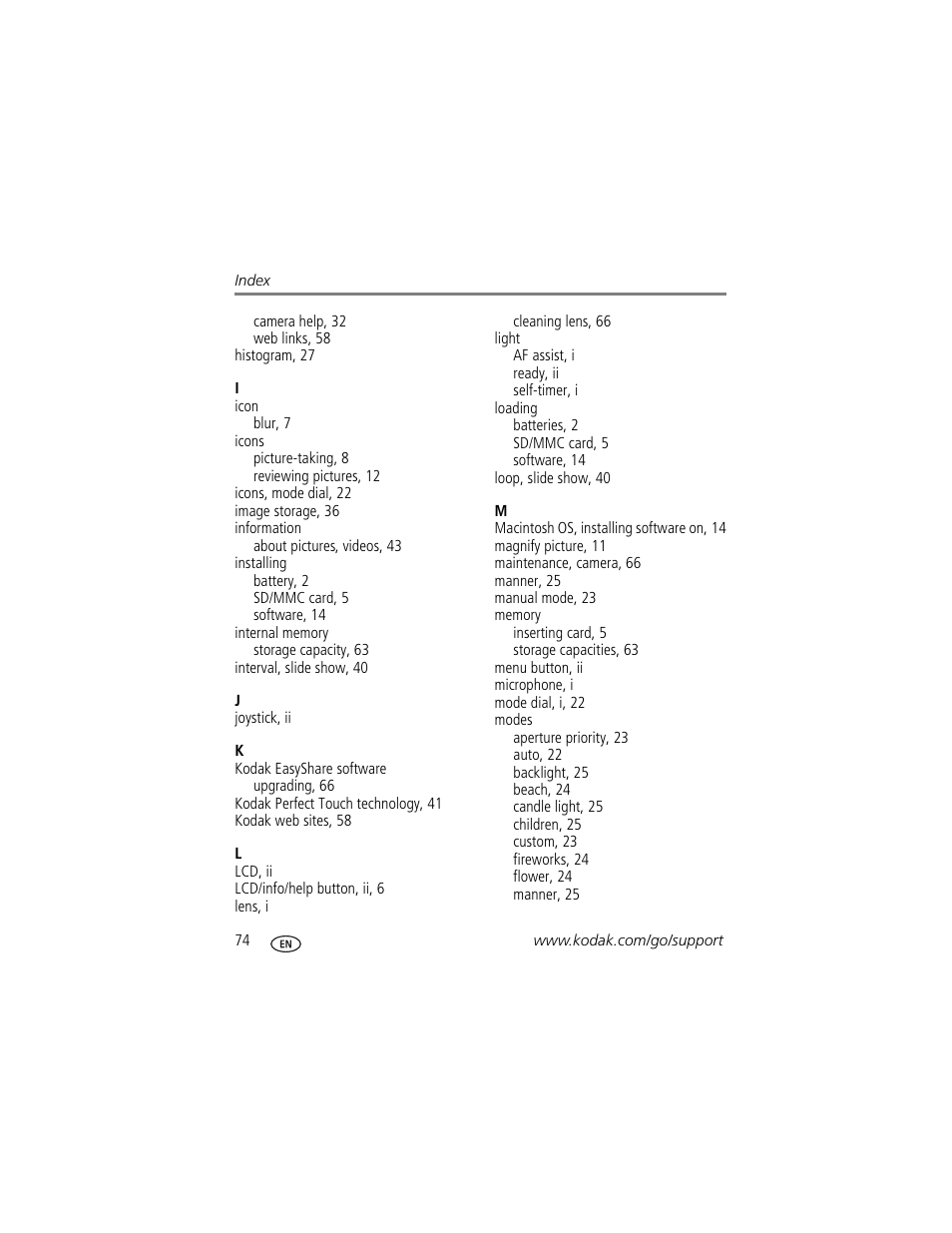Kodak C875 User Manual | Page 80 / 84