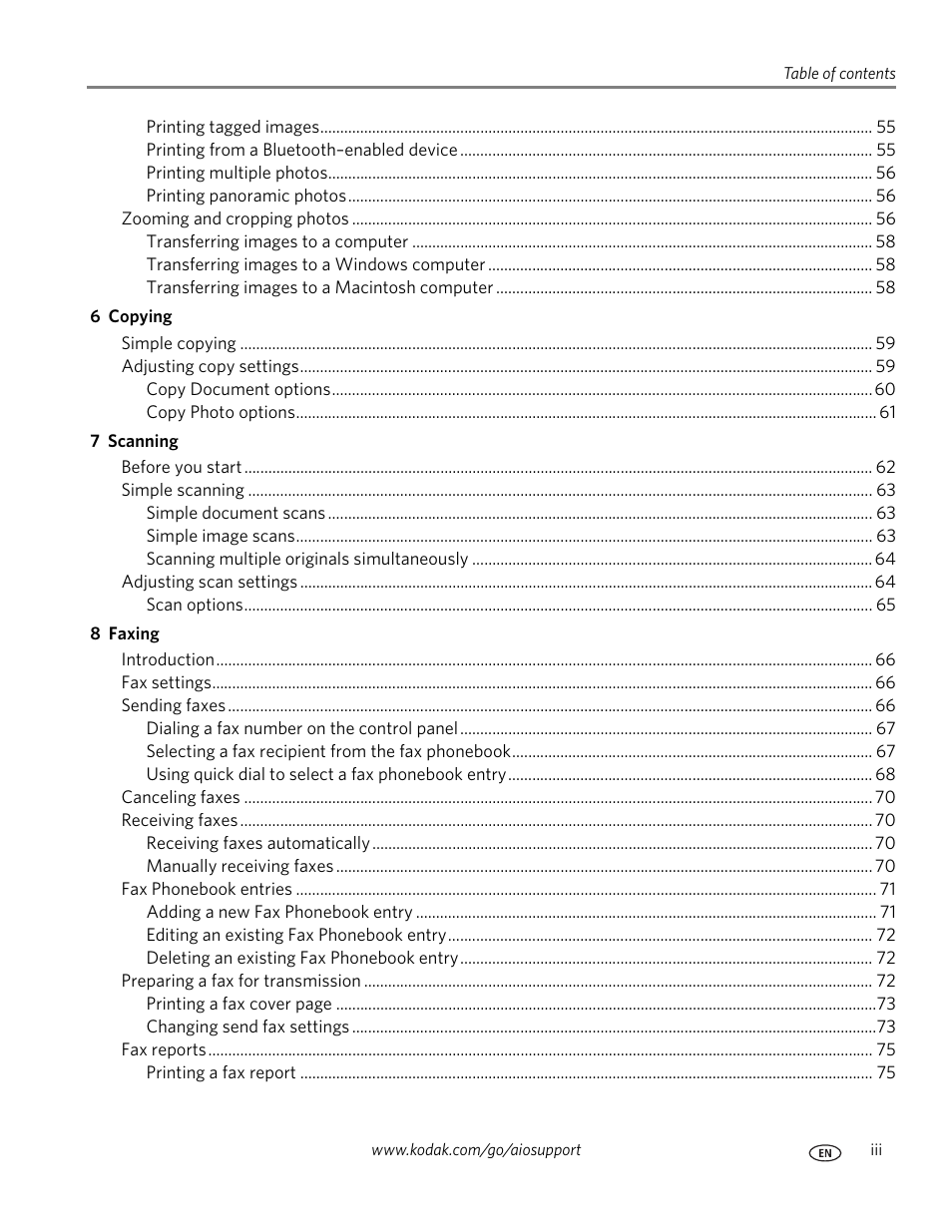 Kodak ESP 9 User Manual | Page 5 / 143