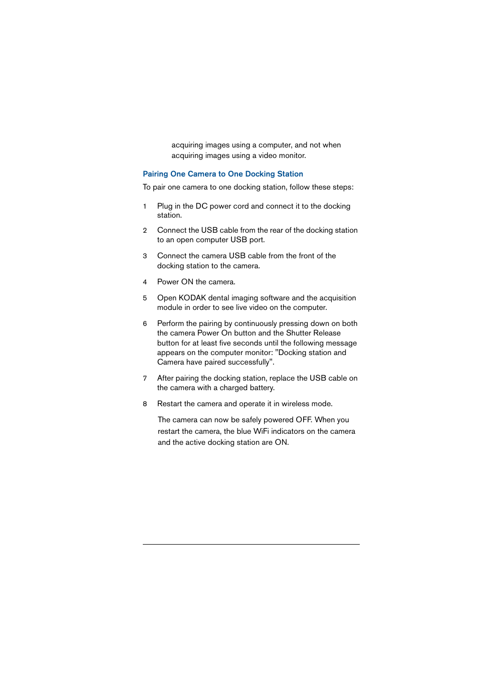 Pairing one camera to one docking station | Kodak 1500 User Manual | Page 35 / 60