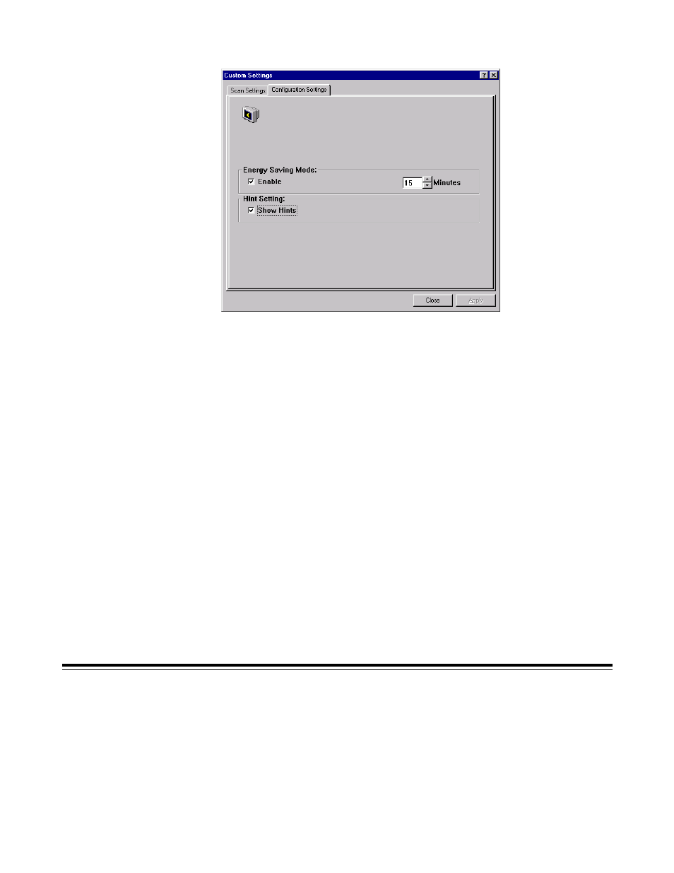 Configuration settings | Kodak i50 User Manual | Page 29 / 39