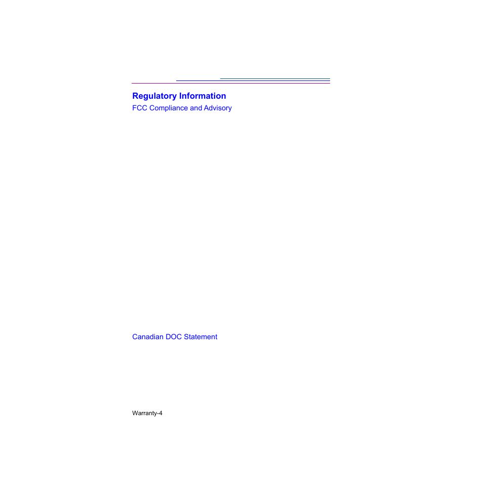 Regulatory information, Fcc compliance and advisory, Canadian doc statement | Kodak Digital Science DC120 User Manual | Page 112 / 117