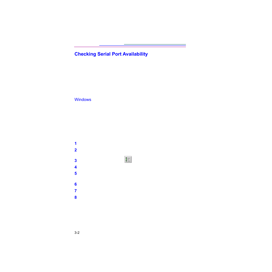 Checking serial port availability, Windows, Checking serial port availability -2 | Kodak Digital Science DC120 User Manual | Page 42 / 117