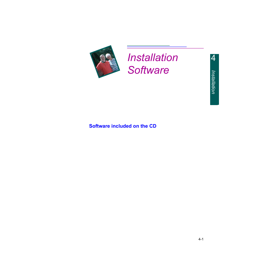 Installation software, Software included on the cd, Installation software -1 | Software included on the cd -1 | Kodak Digital Science DC120 User Manual | Page 45 / 117