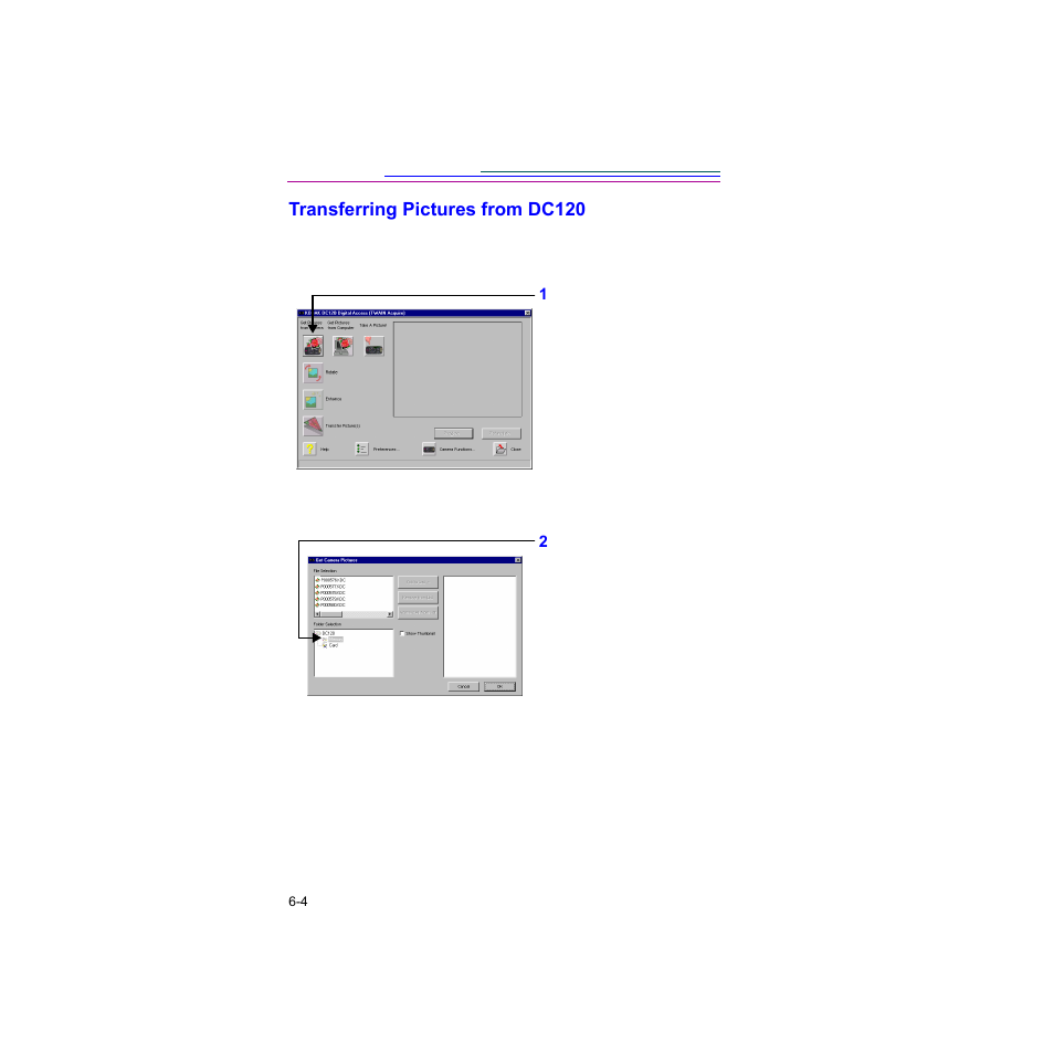 Transferring pictures from dc120 | Kodak Digital Science DC120 User Manual | Page 64 / 117