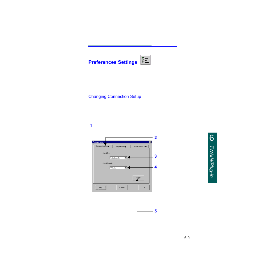 Preferences settings, Changing connection setup | Kodak Digital Science DC120 User Manual | Page 69 / 117