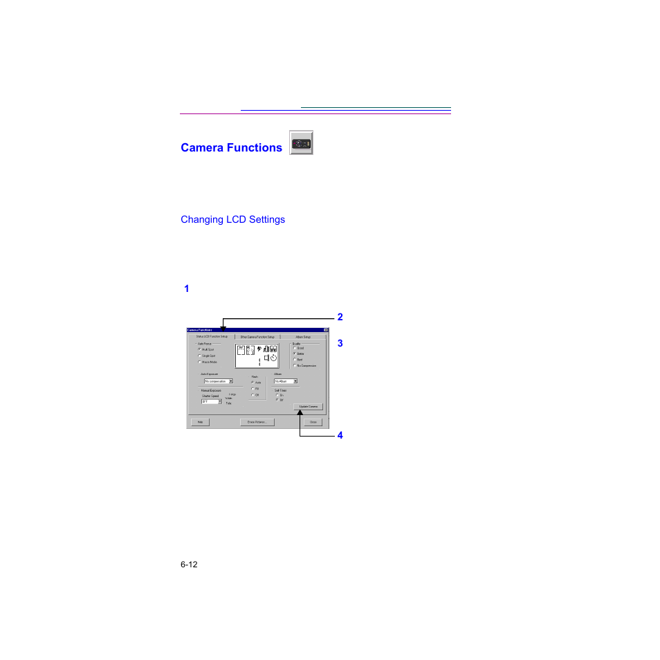 Camera functions, Changing lcd settings | Kodak Digital Science DC120 User Manual | Page 72 / 117