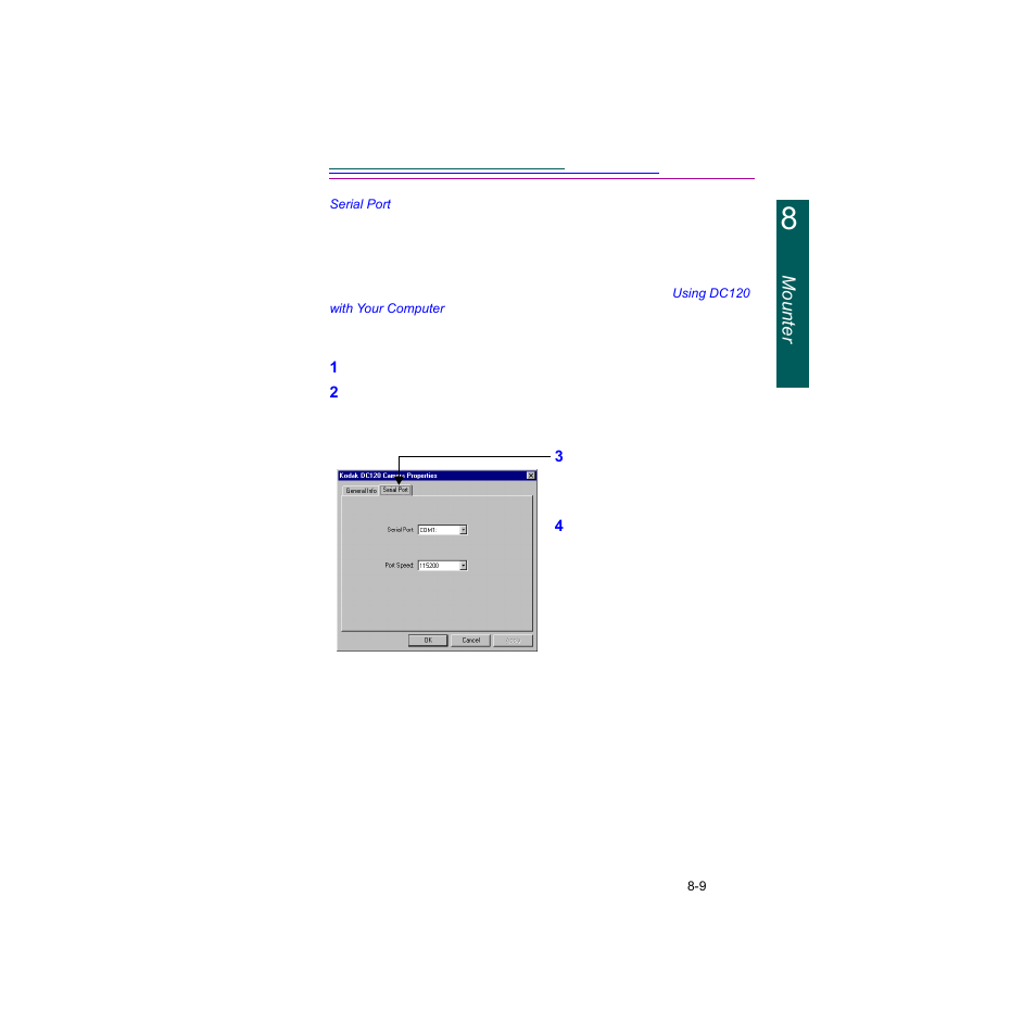 Serial port | Kodak Digital Science DC120 User Manual | Page 93 / 117