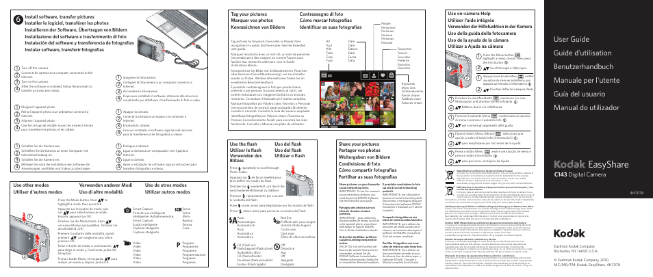 Kodak EASYSHARE C143 User Manual | 2 pages