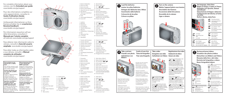 Front | Kodak EASYSHARE C143 User Manual | Page 2 / 2