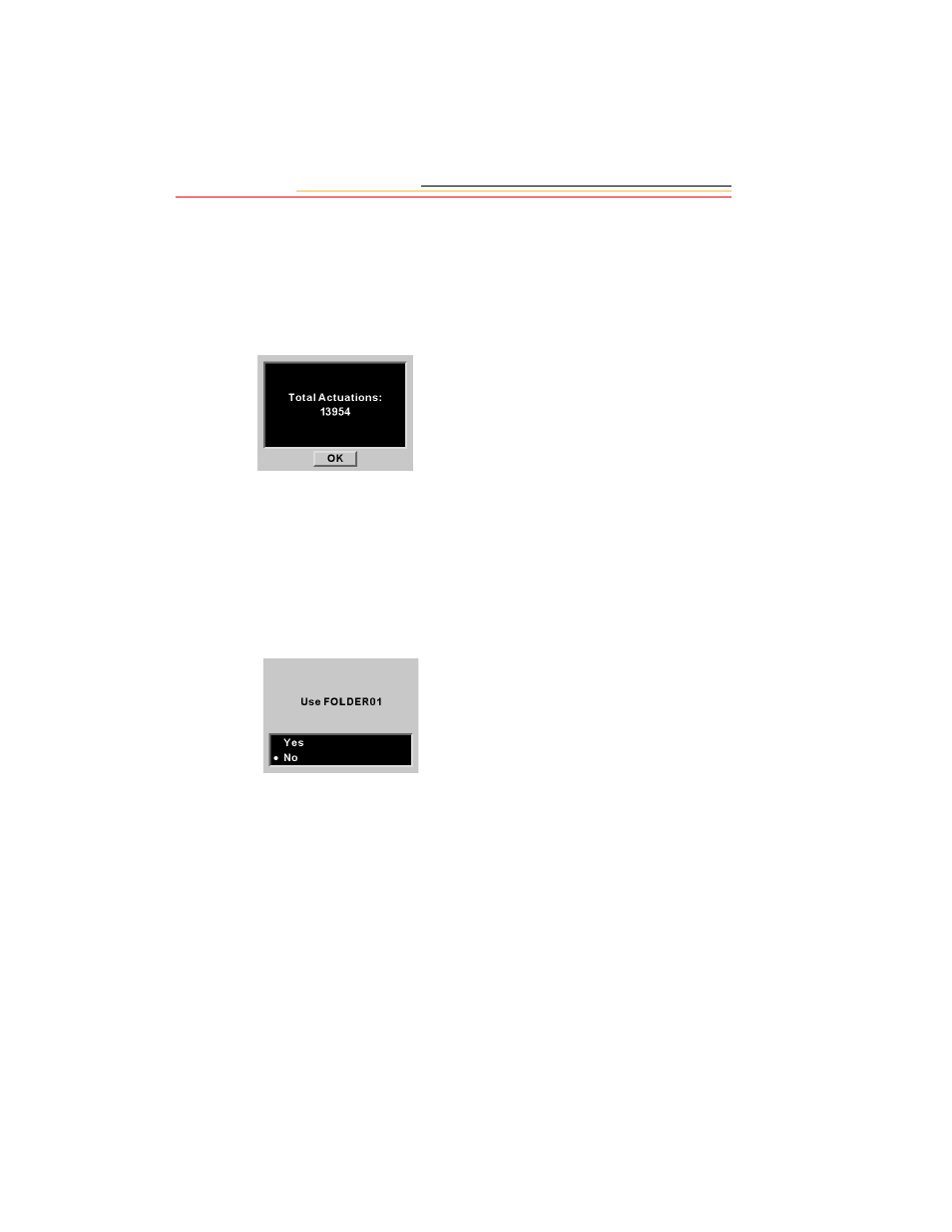 Total actuations, Use folder 1, Total actuations -4 | Use folder 1 -4 | Kodak DCS 700 User Manual | Page 83 / 270