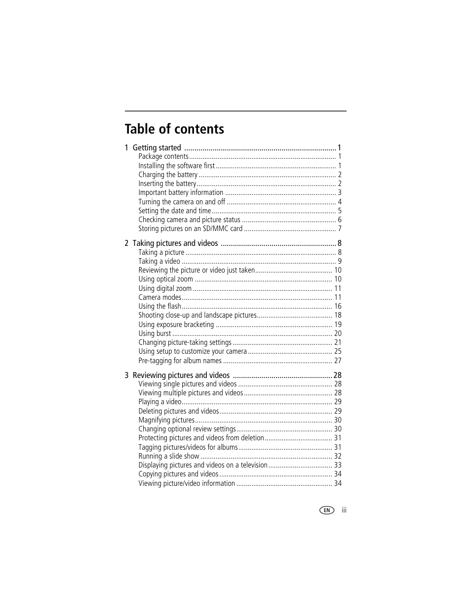 Kodak DX7630 User Manual | Page 5 / 67