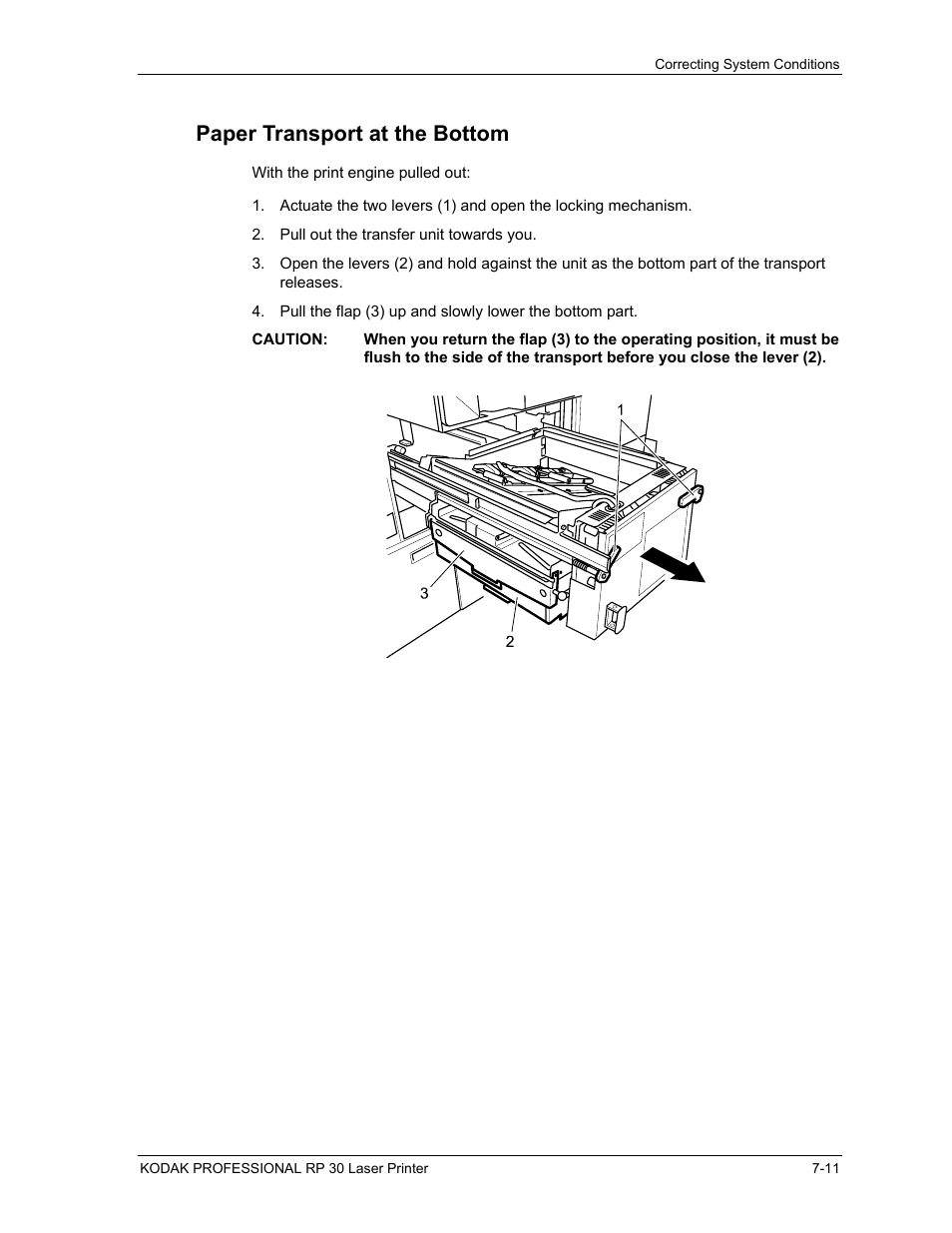 Paper transport at the bottom, Paper transport at the bottom -11 | Kodak RP 30 User Manual | Page 181 / 235