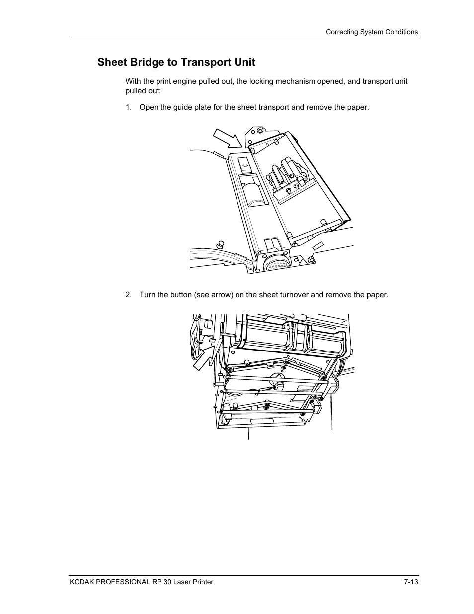 Sheet bridge to transport unit, Sheet bridge to transport unit -13 | Kodak RP 30 User Manual | Page 183 / 235