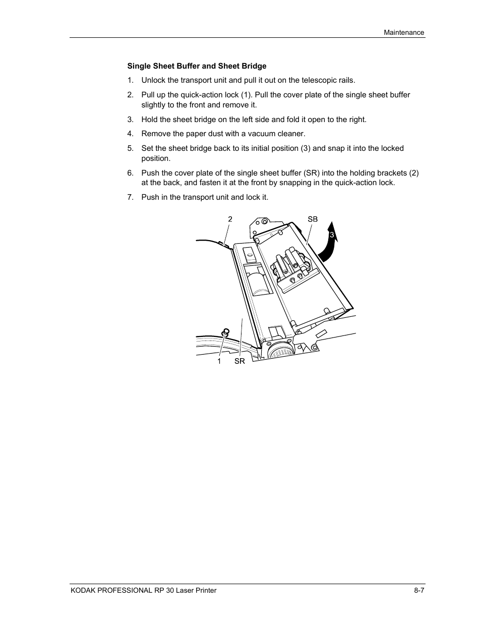 Single sheet buffer and sheet bridge, Single sheet buffer and sheet bridge -7 | Kodak RP 30 User Manual | Page 199 / 235