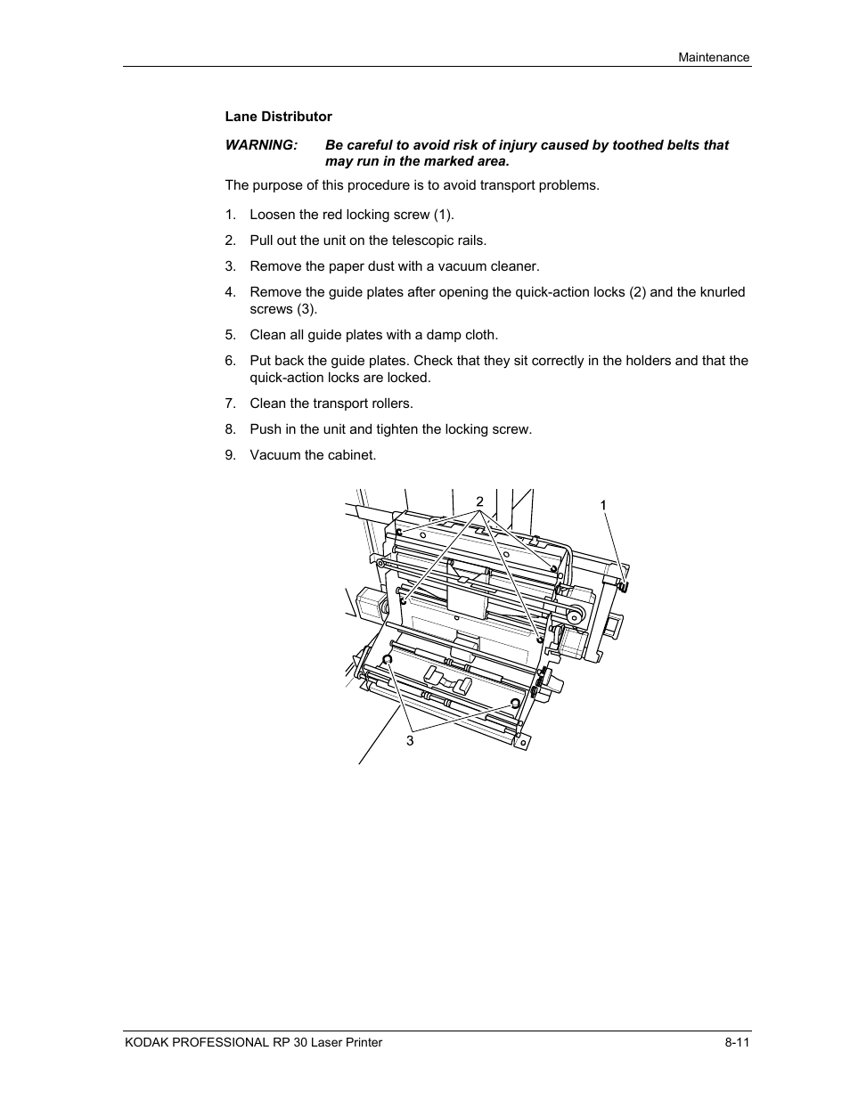 Lane distributor, Lane distributor -11 | Kodak RP 30 User Manual | Page 203 / 235