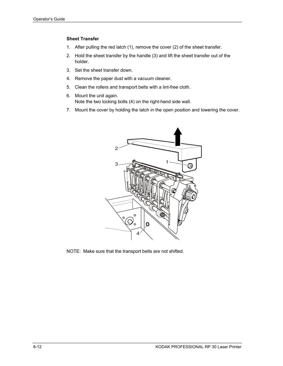 Sheet transfer, Sheet transfer -12 | Kodak RP 30 User Manual | Page 204 / 235