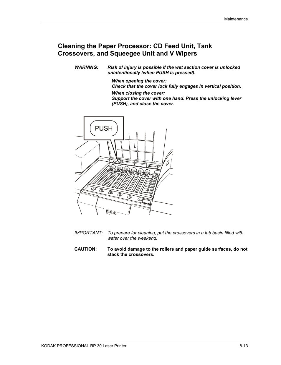 Squeegee unit and v wipers -13 | Kodak RP 30 User Manual | Page 205 / 235