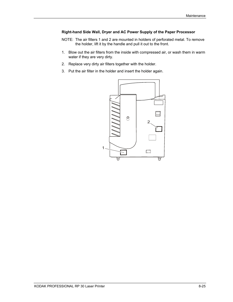 Processor -25 | Kodak RP 30 User Manual | Page 217 / 235