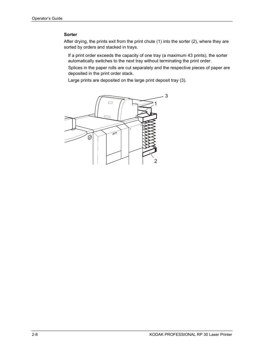 Sorter, Sorter -8 | Kodak RP 30 User Manual | Page 27 / 235