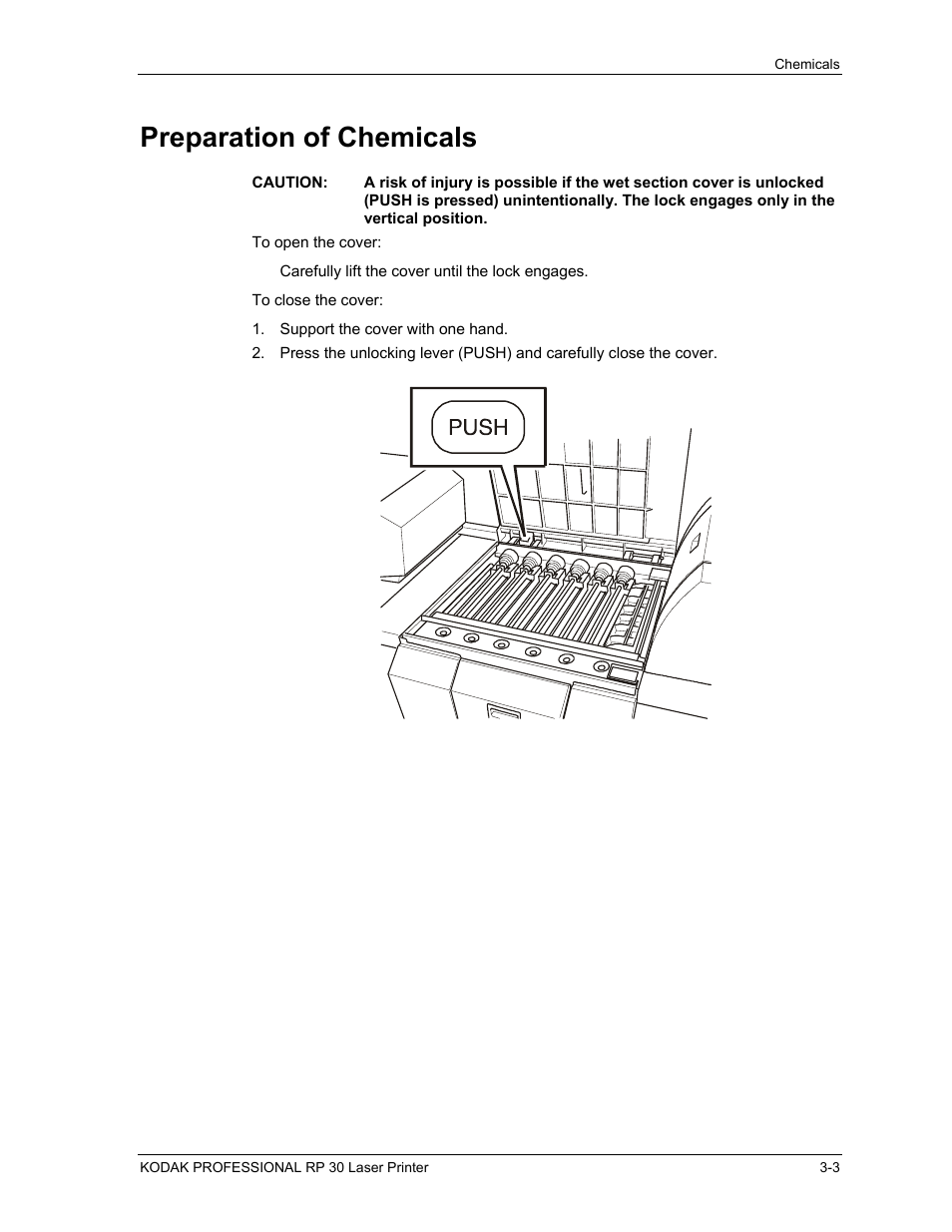 Preparation of chemicals, Preparation of chemicals -3 | Kodak RP 30 User Manual | Page 62 / 235