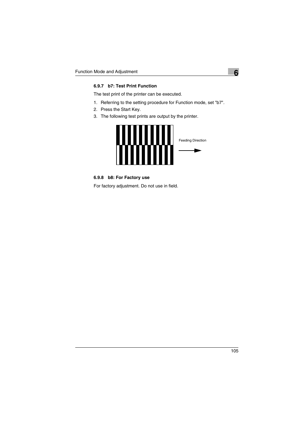 7 b7: test print function, 8 b8: for factory use | Kodak 2400DSV User Manual | Page 112 / 131