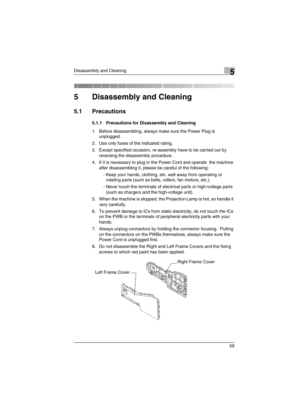 5 disassembly and cleaning, 1 precautions, 1 precautions for disassembly and cleaning | Disassembly and cleaning, 2 s2: auto power save, 5disassembly and cleaning | Kodak 2400DSV User Manual | Page 66 / 131