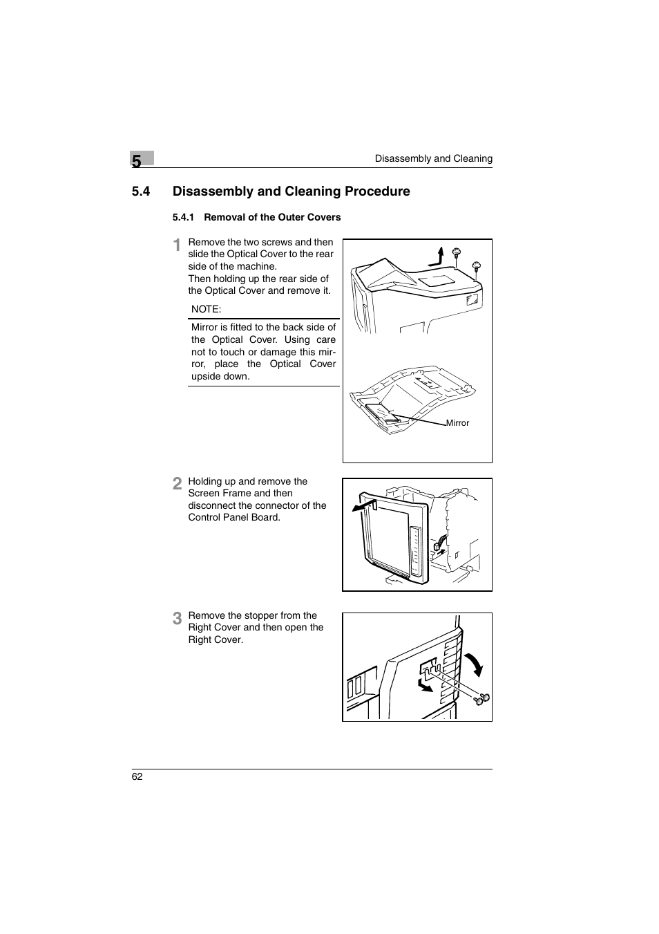 4 disassembly and cleaning procedure, 1 removal of the outer covers | Kodak 2400DSV User Manual | Page 69 / 131