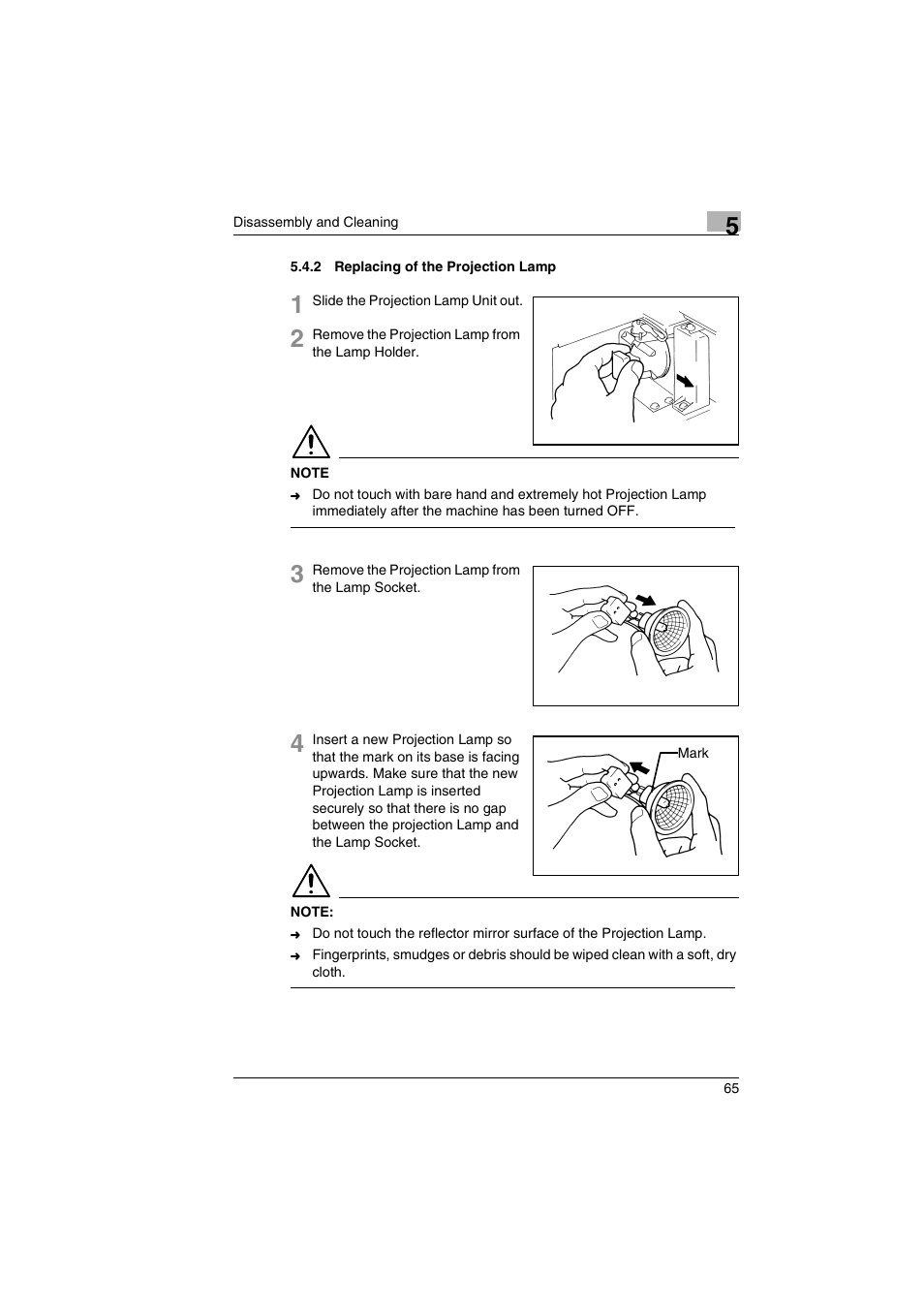 2 replacing of the projection lamp | Kodak 2400DSV User Manual | Page 72 / 131