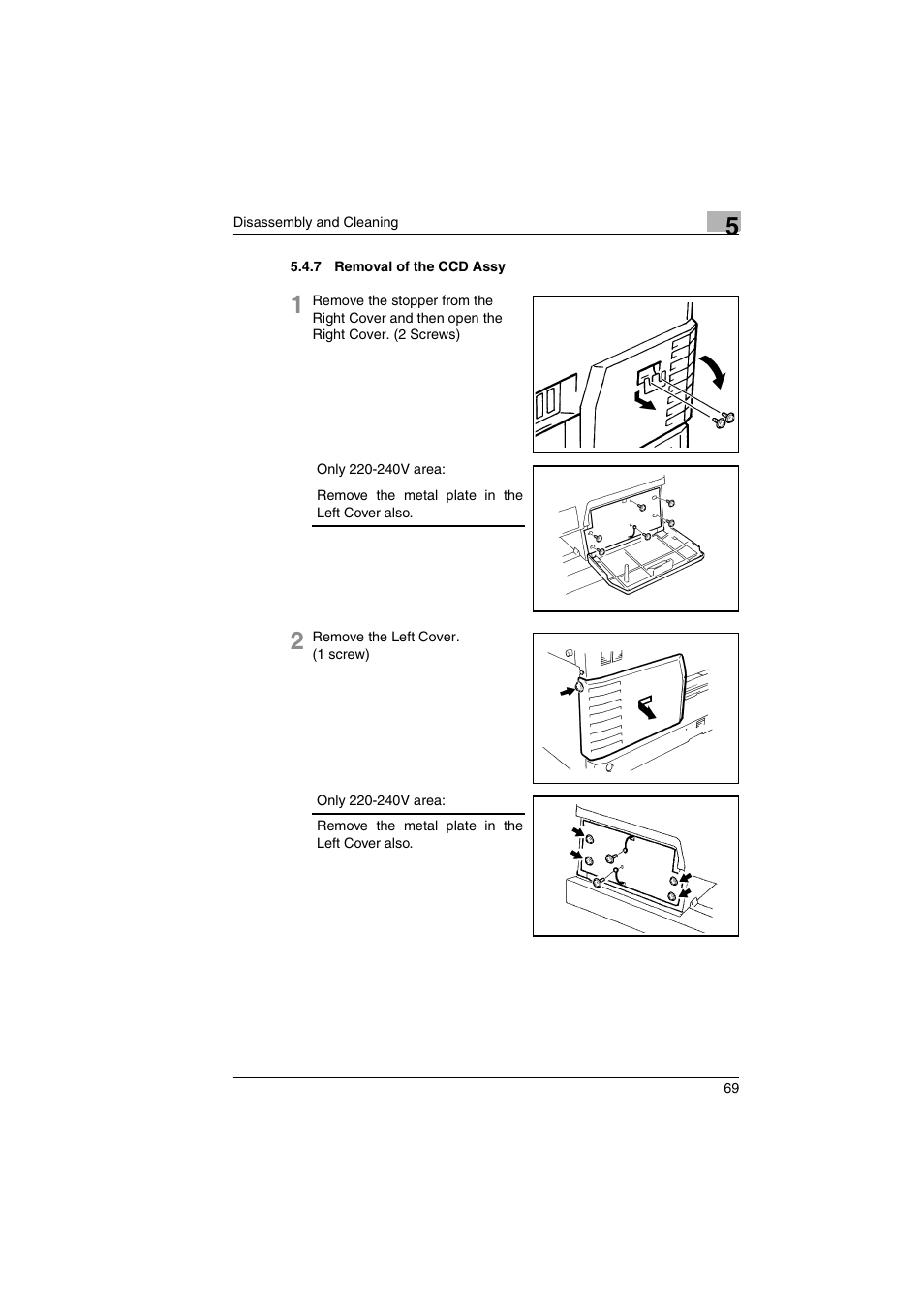 7 removal of the ccd assy | Kodak 2400DSV User Manual | Page 76 / 131
