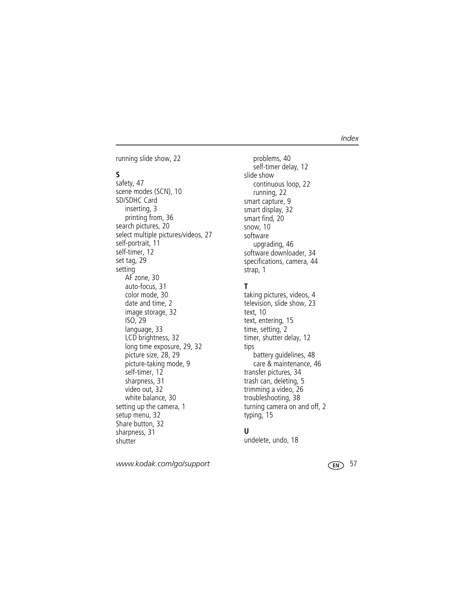 Kodak EASYSHARE C142 User Manual | Page 63 / 64