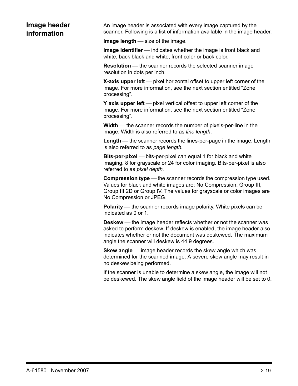 Image header information | Kodak A-61580 User Manual | Page 23 / 104