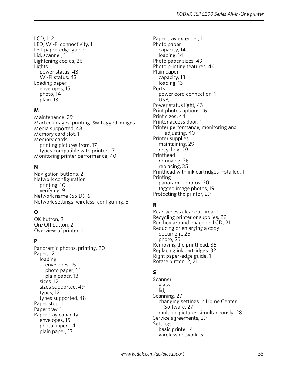 Kodak ESP 5200 Series User Manual | Page 61 / 62