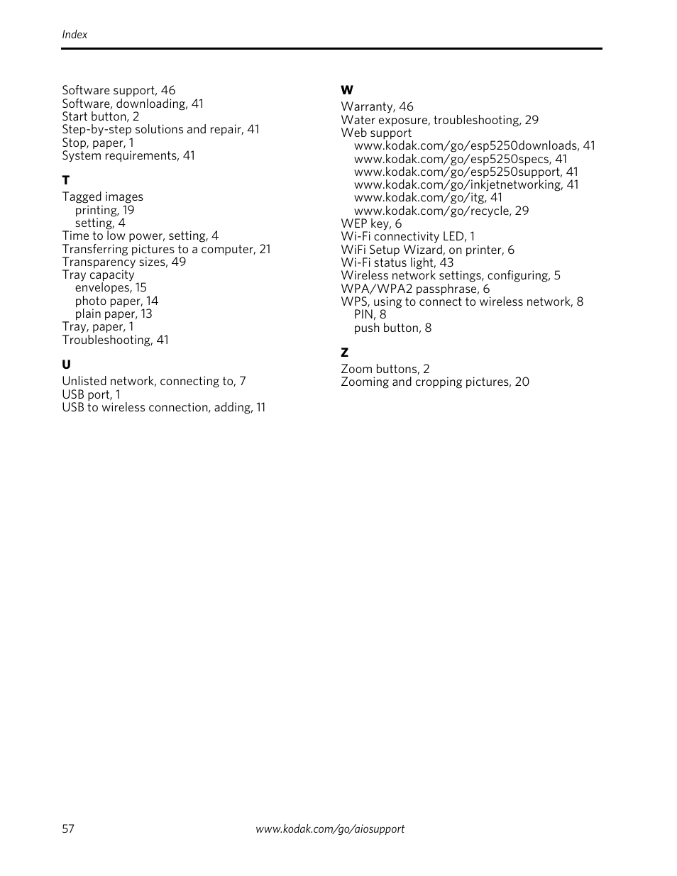 Kodak ESP 5200 Series User Manual | Page 62 / 62