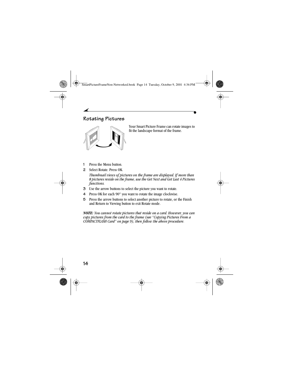 Rotating pictures, 14 rotating pictures | Kodak Picture Frame User Manual | Page 18 / 35