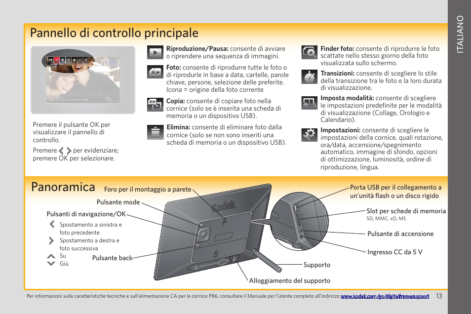 It aliano | Kodak EASYSHARE P86 User Manual | Page 13 / 24