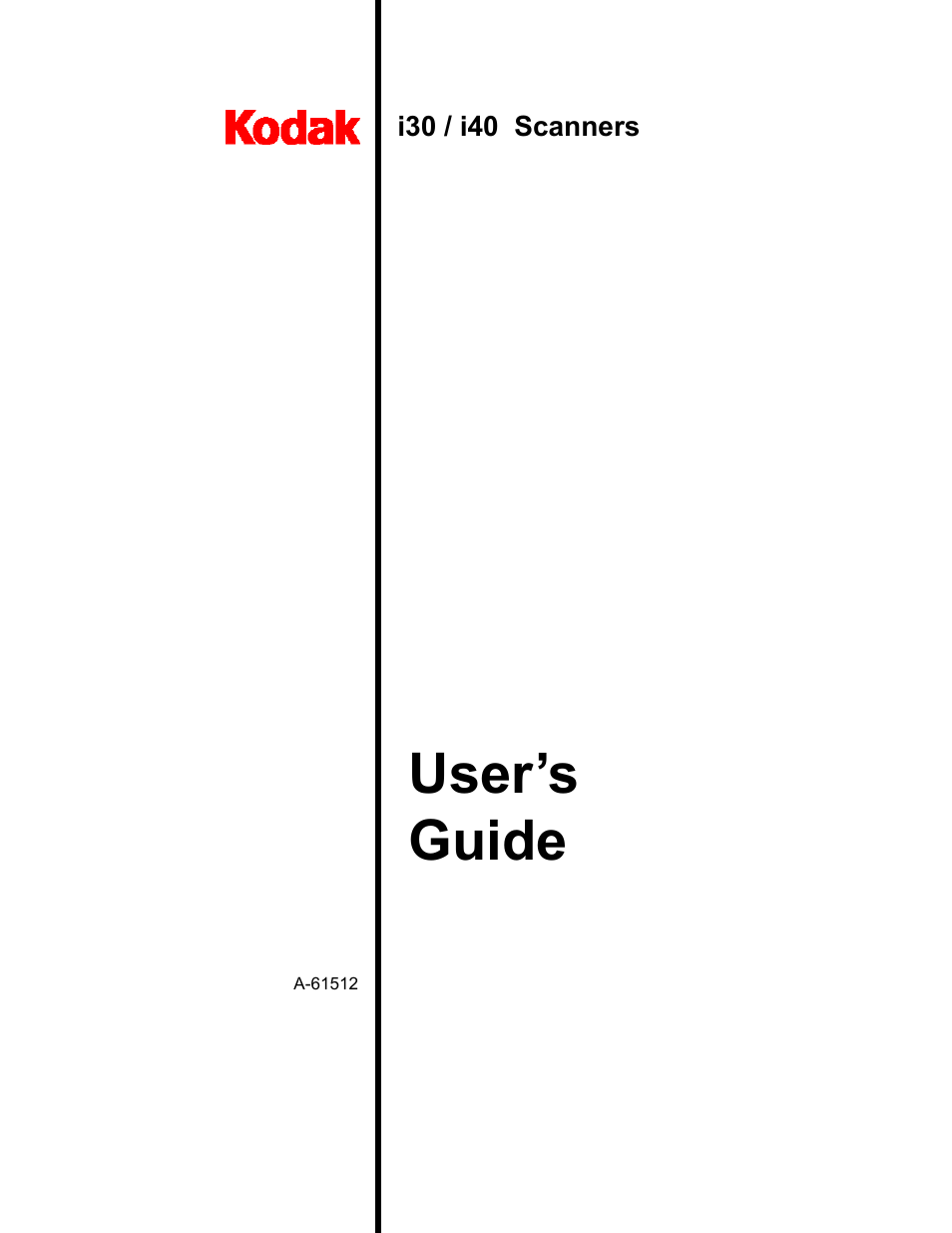 Kodak i30 / i40 User Manual | 84 pages