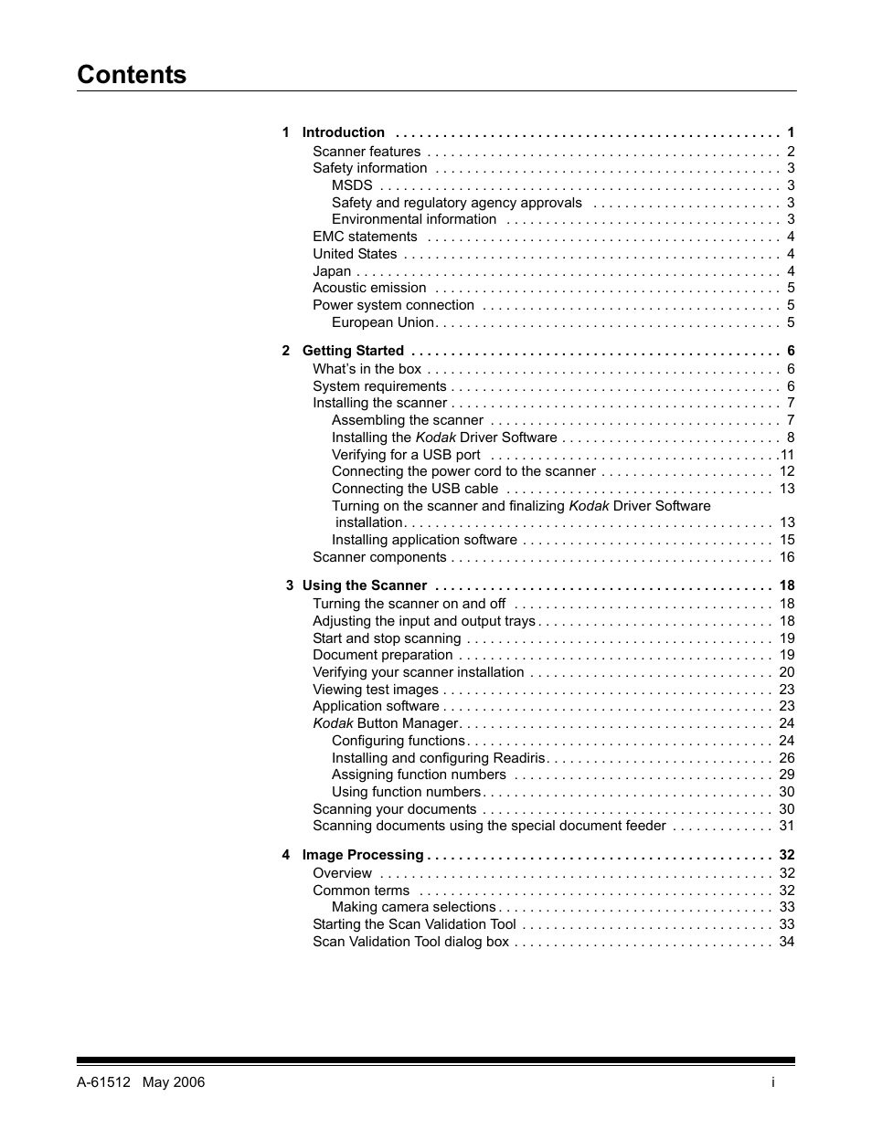 Kodak i30 / i40 User Manual | Page 2 / 84