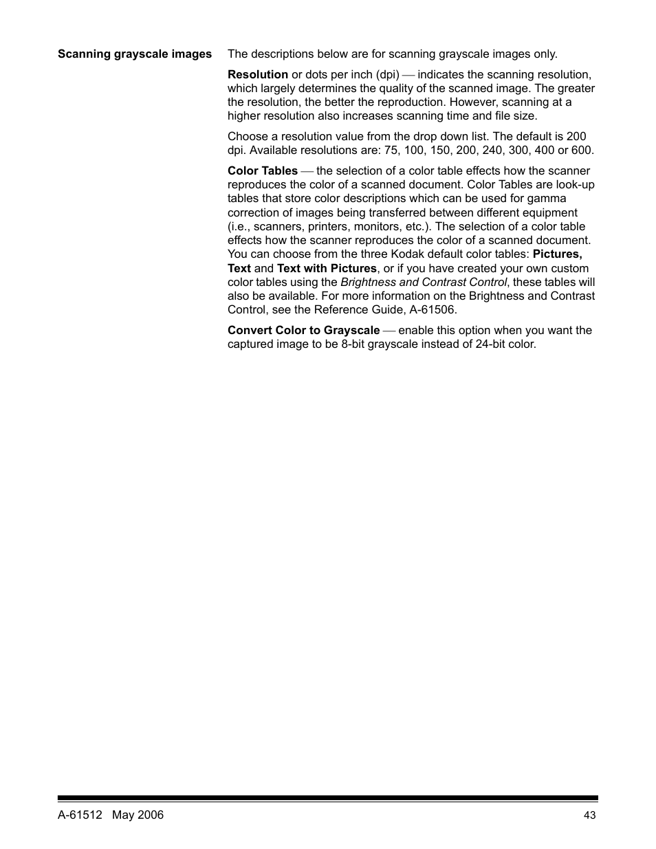 Scanning grayscale images | Kodak i30 / i40 User Manual | Page 46 / 84