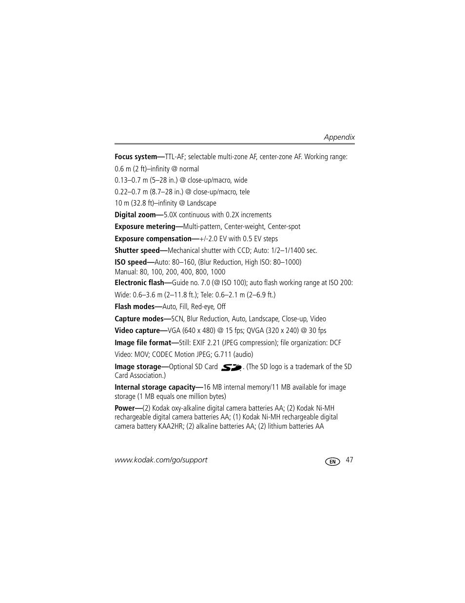 Kodak CD913 User Manual | Page 53 / 67