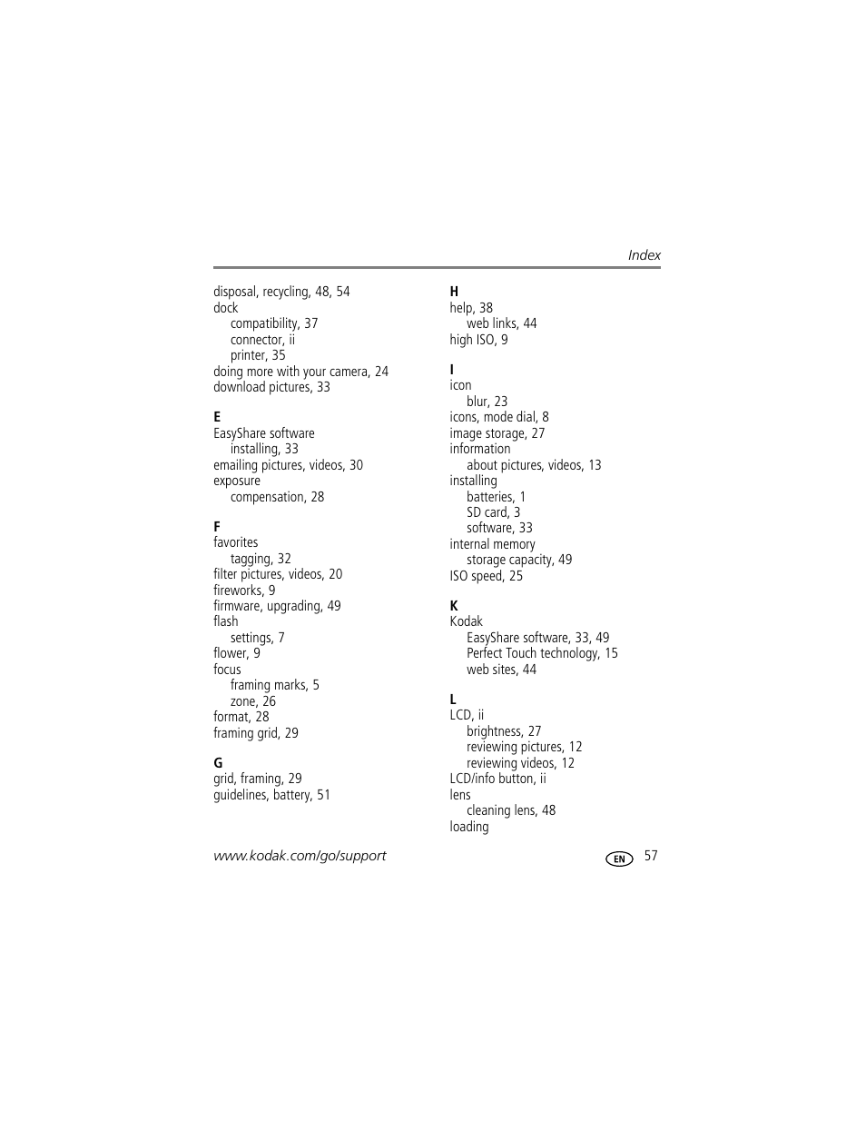 Kodak CD913 User Manual | Page 63 / 67