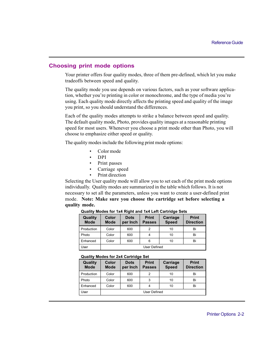 Choosing print mode options | Kodak 4800 User Manual | Page 19 / 78