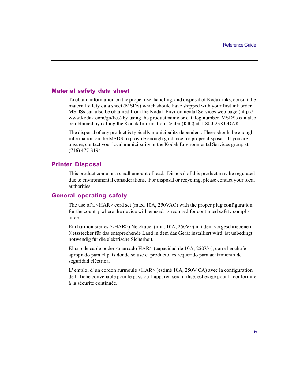 Kodak 4800 User Manual | Page 5 / 78