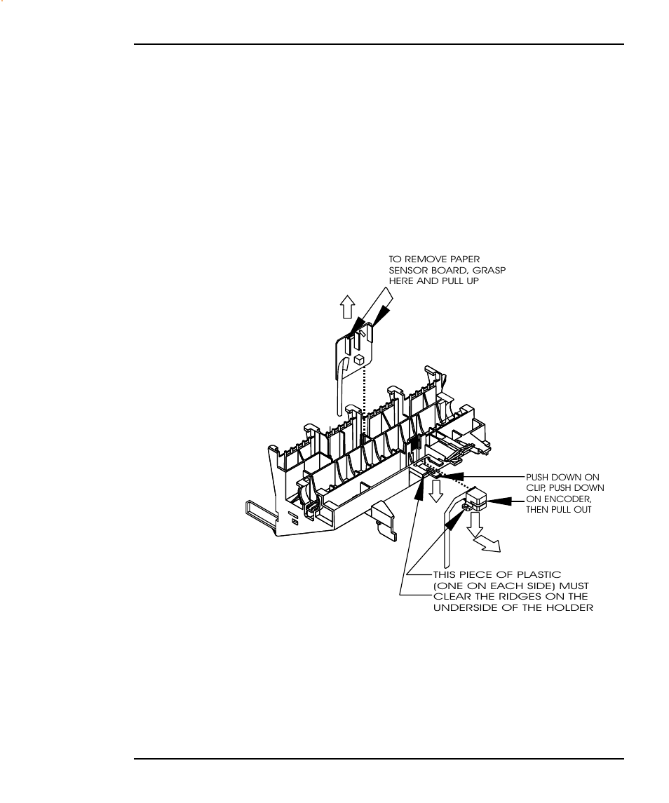 Remove the paper sensor or the encoder sensor | Kodak 800 SERIES User Manual | Page 238 / 288