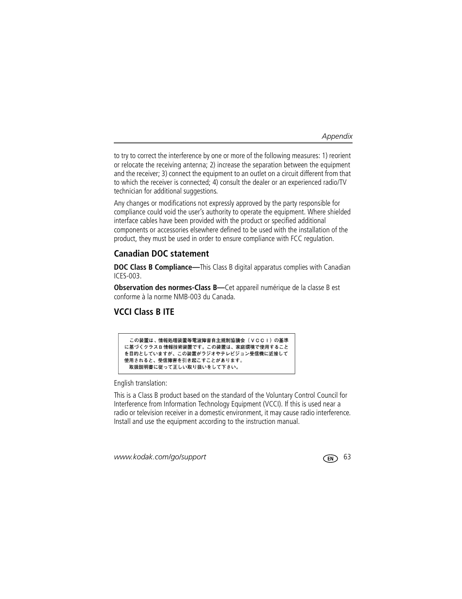 Kodak C340 User Manual | Page 69 / 74