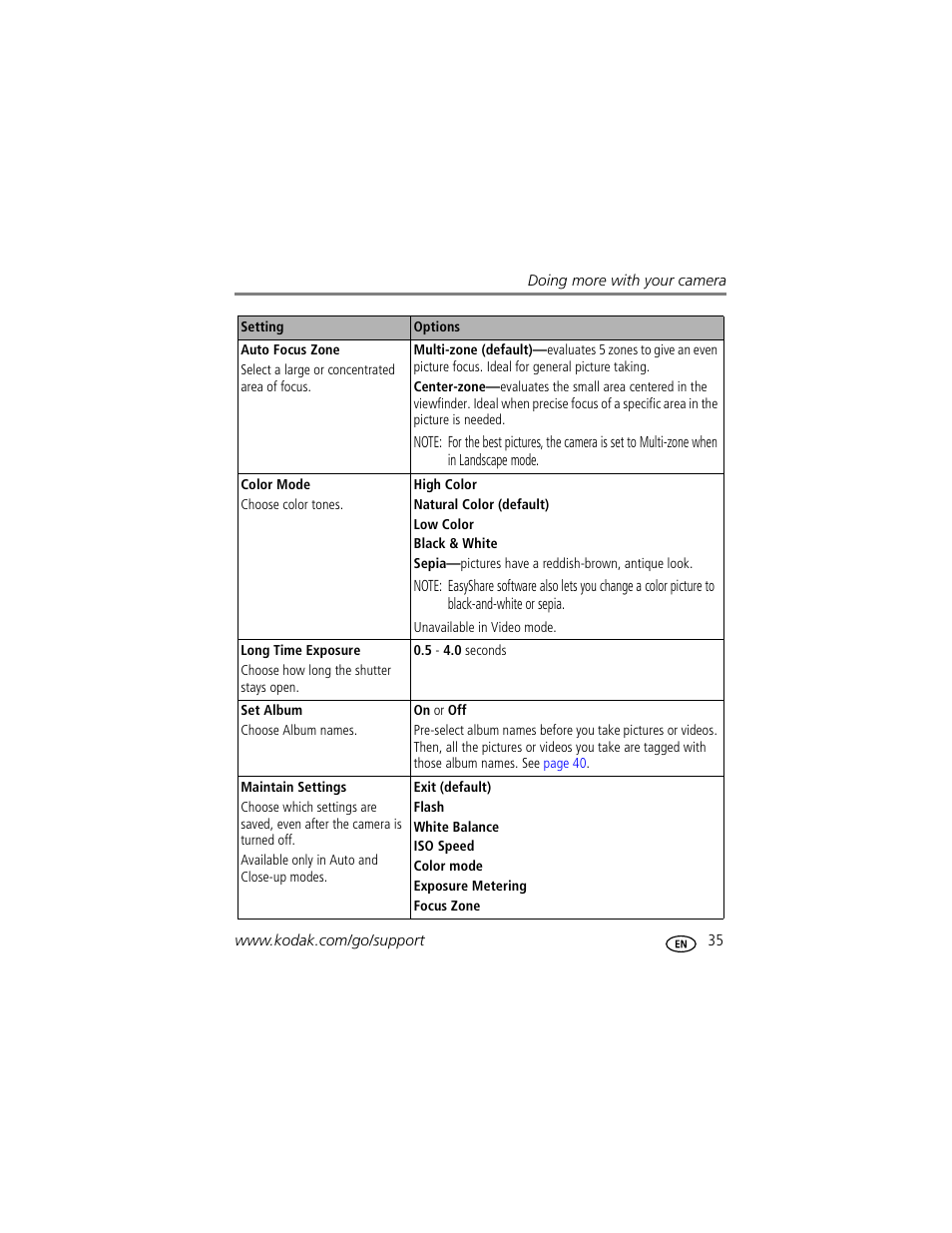 Kodak EasyShare C623 User Manual | Page 41 / 78