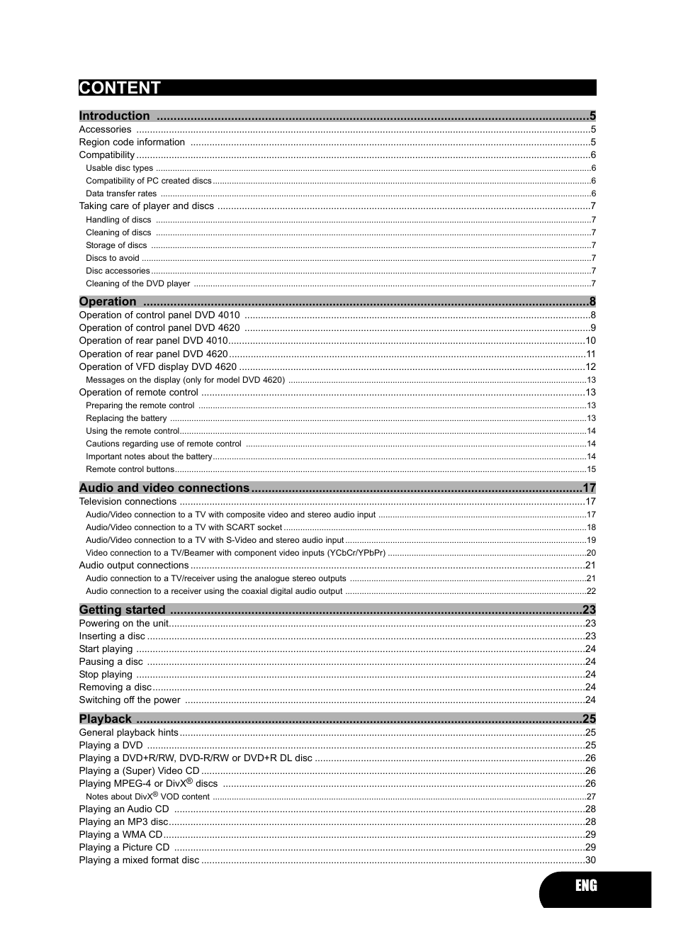 Content | Kodak 4620 User Manual | Page 2 / 63