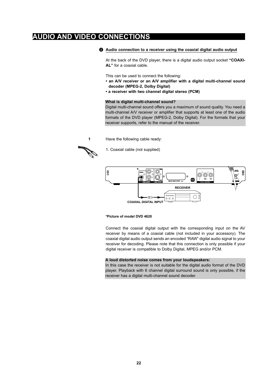 Audio and video connections | Kodak 4620 User Manual | Page 21 / 63