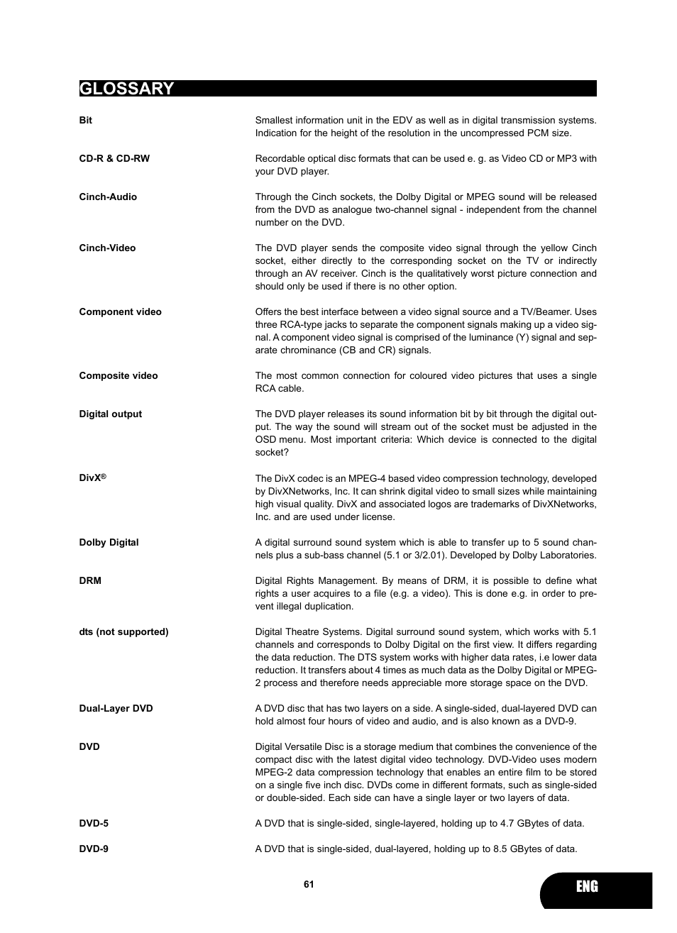 Glossary | Kodak 4620 User Manual | Page 60 / 63